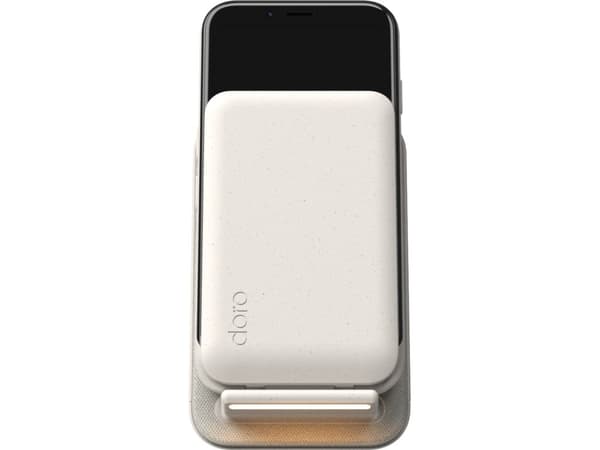 Doro Aurora wireless charger stand bone, Indoor, Wireless charging, White