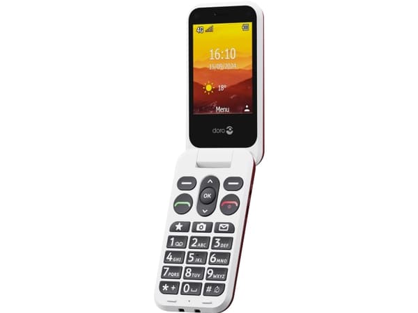 Doro Leva L21 basic phone, red / white Röd, Vit