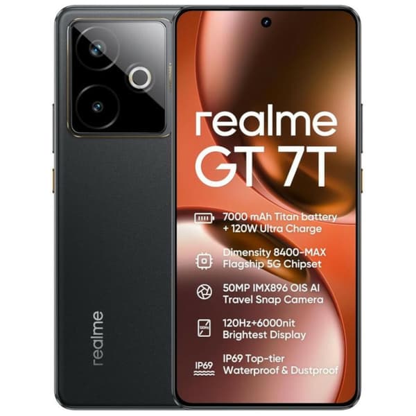 Älypuhelimet Realme GT 7T 6,8" 12 GB RAM 256 GB Musta musta