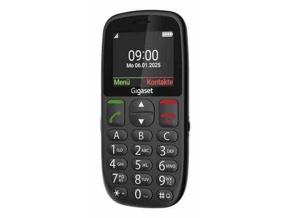 Gigaset GL395, Menu, Single SIM, 5,59 cm (2.2"), 0,3 MP, 800 mAh, Sort