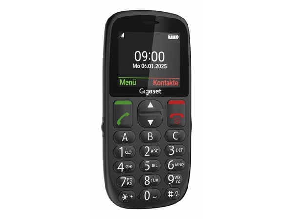 Gigaset GL395, Menu, Single SIM, 5,59 cm (2.2"), 0,3 MP, 800 mAh, Sort