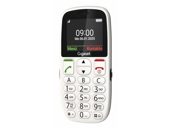 Gigaset GL395, Meny, Single SIM, 5,59 cm (2.2"), 0,3 MP, 800 mAh, Hvid