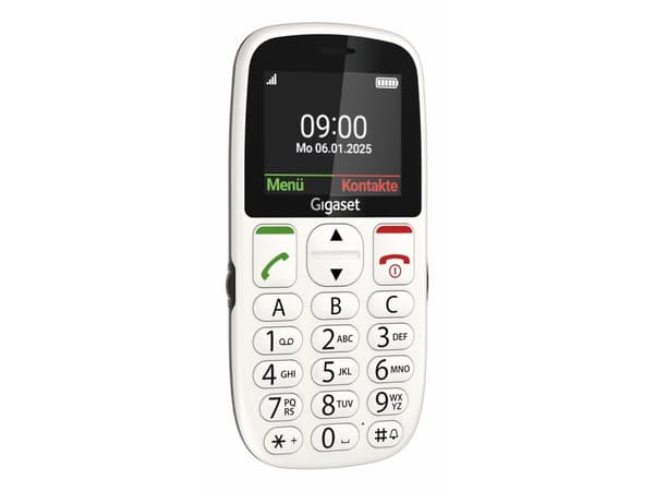 Gigaset GL395, Meny, Single SIM, 5,59 cm (2.2"), 0,3 MP, 800 mAh, Hvid