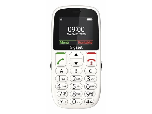 Gigaset GL395, Meny, Single SIM, 5,59 cm (2.2"), 0,3 MP, 800 mAh, Hvid Hvit