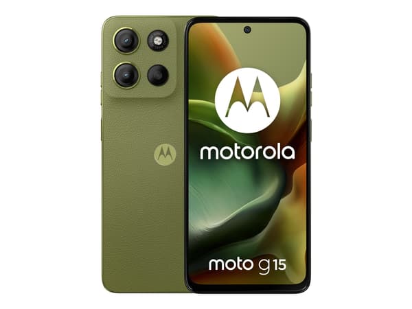 Motorola Moto G15 - 4G smarttelefon - dobbelt-SIM - RAM 8 GB / Internminne 256 GB - microSD slot - LCD-display - 6.72" - 2400 x 1080 piksler (60 Hz)