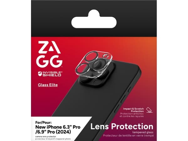 ZAGG InvisibleShield Glass Elite - Linsskydd för mobiltelefon - antireflexbehandling - för Apple iPhone 16 Pro