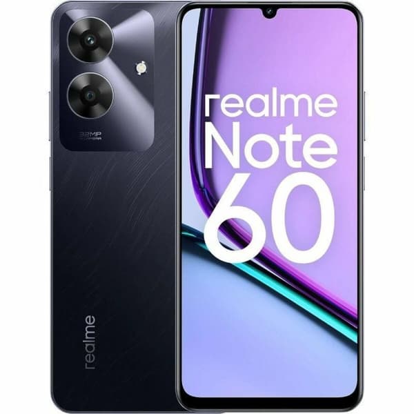 Älypuhelimet Realme NOTE 60 6-128 BK Octa Core 6 GB RAM 128 GB Musta musta, Marmorinvärinen