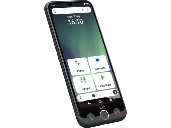 Doro Aurora A30, 15,5 cm (6.1"), 6 GB, 128 GB, 50 MP, Android 14, Sort