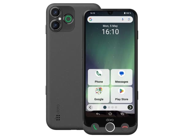 Doro Aurora A30, 15,5 cm (6.1"), 6 GB, 128 GB, 50 MP, Android 14, Sort