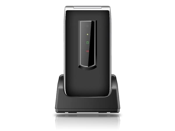 Beafon SL495 LTE , flipptelefon med stora knappar, svart