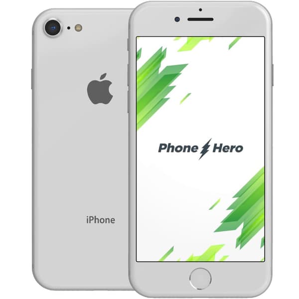 iPhone 8 Silver 128 GB Klass B 100% batteri (refurbished)