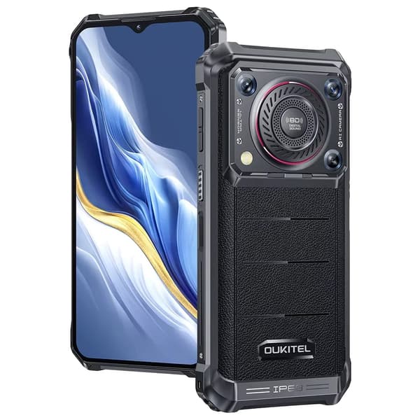 OUKITEL WP36 Telefon, 10.600mAh Batteri, 13MP Bagkamera,sort