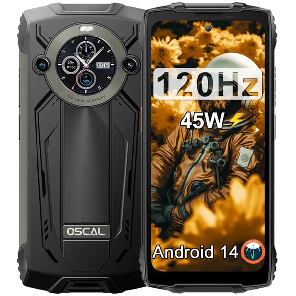 Smartphone, 8GB RAM, 256GB lagring, 8800mAh batteri,svart