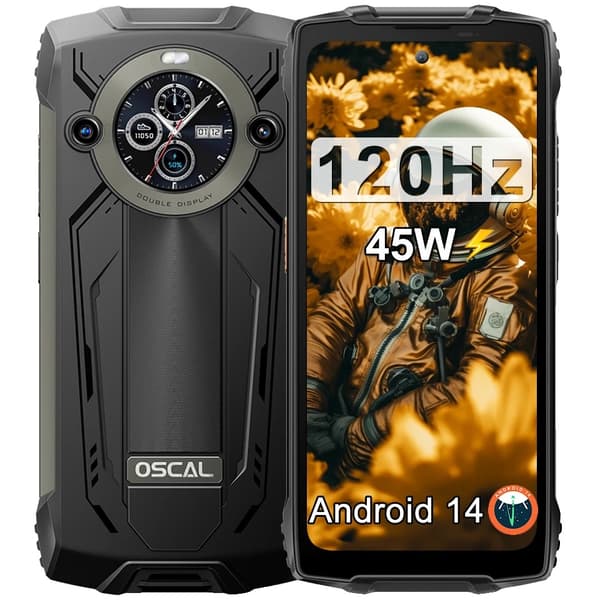 Smartphone, 8GB RAM, 256GB lagring, 8800mAh batteri,svart