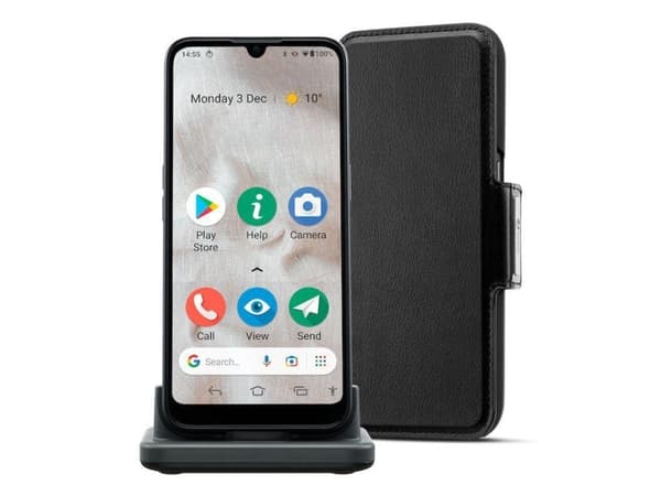 Doro 8100 Plus senior smarttelefon uten strømadapter (380518) Grafitt
