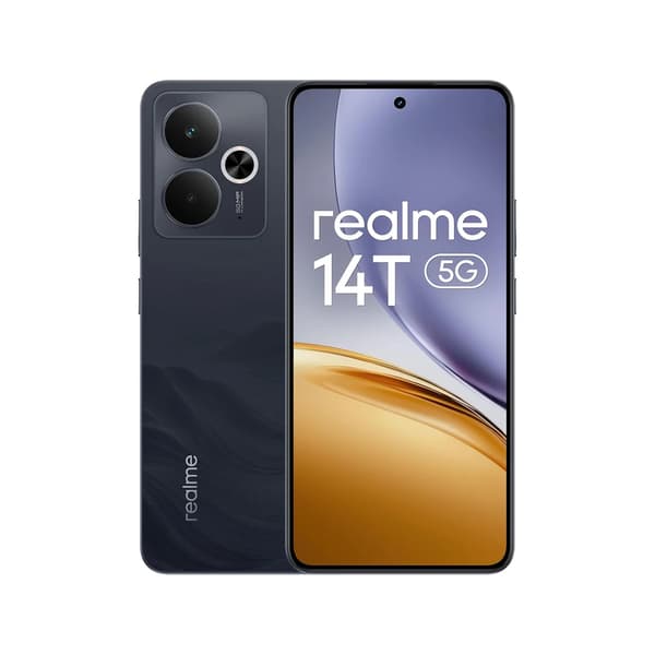 Smartphone, MediaTek Dimensity 6300, 6000mAh batteri, 50MP kamera,Sort, 8GB+256GB