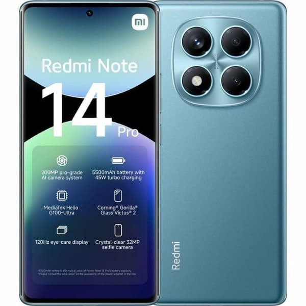 Smartphone Xiaomi Redmi Note 14 Pro Octa Core 8 GB RAM 256 GB Blå