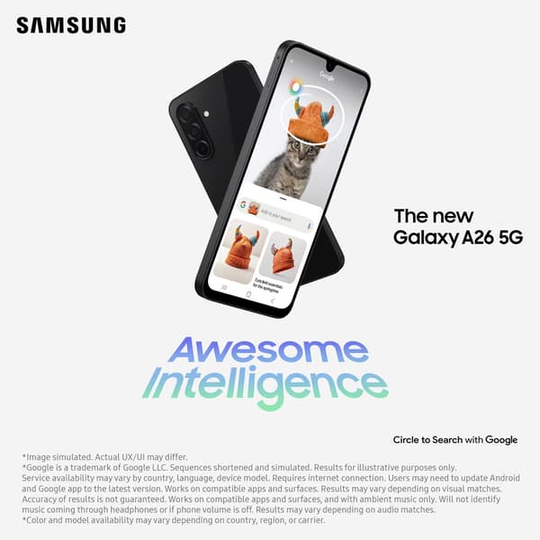 Samsung Galaxy A26 5G 8/256GB Smartphone - Svart
