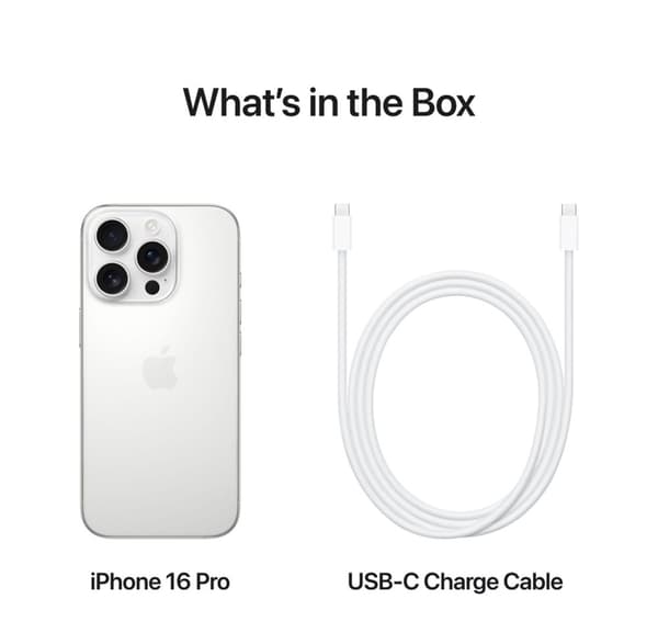 Apple iPhone 16 Pro 5G smartphone 256GB/8GB - Vit Titan