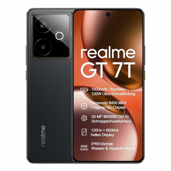 Smartphone Realme GT 7T 6,8" 12 GB RAM 256 GB Svart