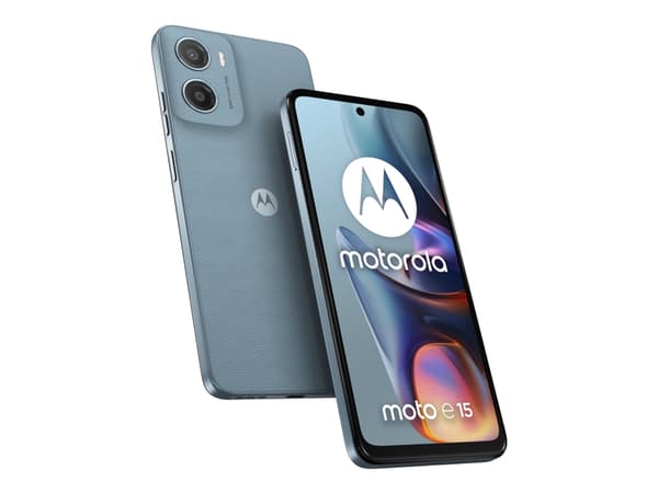 Motorola Moto E15 - 4G pekskärmsmobil - dual-SIM - RAM 2 GB / Internminne 64 GB - microSD slot - LCD-skärm - 6.67" - 1604 x 720 pixlar (90 Hz) - rear