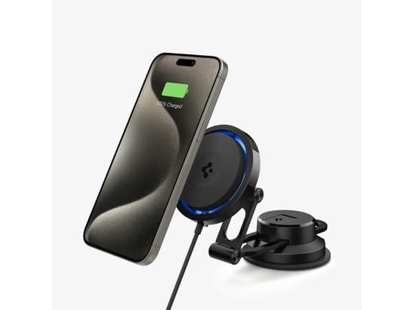 Spigen OneTap Pro 3 Cryomax MagSafe Car Wireless Charger (Dashboard), black