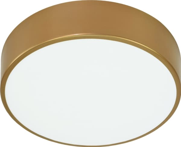 Orno OVO taklampa LED plafond, 43W, 4000K, 4750lm, guldstål, glasskärm , IP20, ? 400
