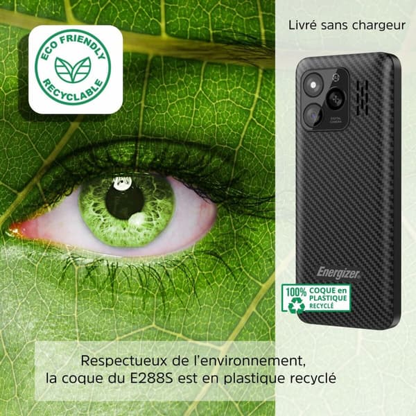 Mobiltelefon för seniorer Energizer E288S Quad Core 4 GB RAM Svart