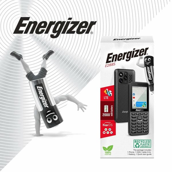 Mobiltelefon för seniorer Energizer E288S Quad Core 4 GB RAM Svart