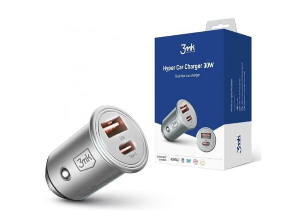 3MK HyperCar Charger 30W Power Delivery car charger 1xUSB-A + 1xUSB-C