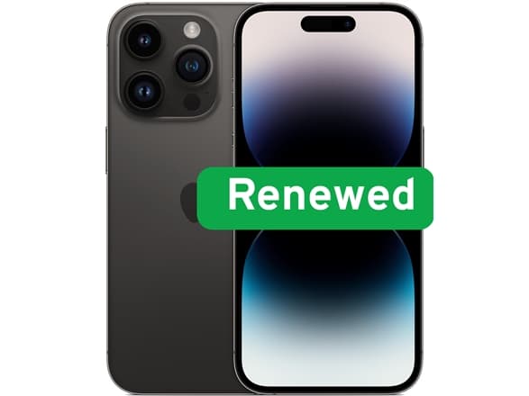 Apple | RENEW | Grade C | iPhone 14 Pro | Black | 6.1 " | Super Retina XDR OLED | 2556 x 1179 pixels | A16 Bionic | 6 GB | 128 GB | Dual SIM | 5G | 4
