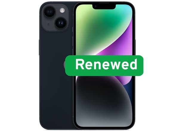 Apple | RENEW | Grade C | iPhone 14 | Black | 6.1 " | Super Retina XDR OLED | 2532 x 1170 pixels | A15 Bionic | 6 GB | 128 GB | Dual SIM | 5G | 12+12