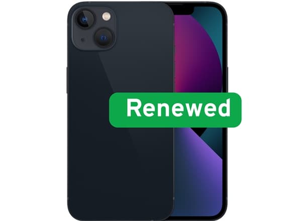 Apple | RENEW | Grade C | iPhone 13 | Black | 6.1 " | Super Retina XDR OLED | 2532 x 1170 pixels | A15 Bionic | 4 GB | 128 GB | Dual SIM | 5G | 12+12