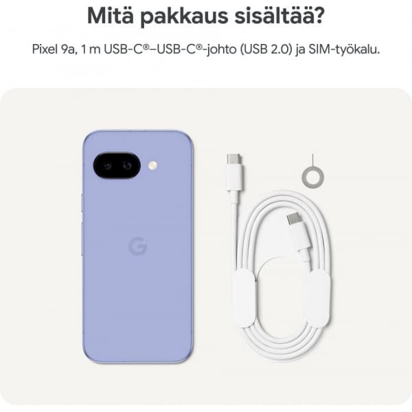 Google Pixel 9a puhelin, 256/8 Gt, Obsidian