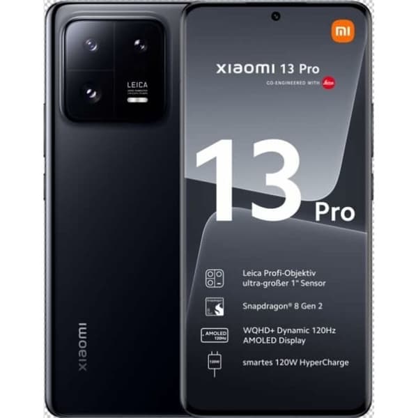 Smartphone Xiaomi 13 Pro Octa Core 12 GB RAM 256 GB Svart 6,73"