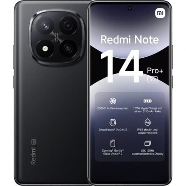 Smartphone Xiaomi NOTE14PP 5G 8-256 BK Octa Core 8 GB RAM 256 GB Svart 6,67"