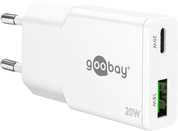 Goobay Dual, inomhus, AC, 12 V, Vit Vit