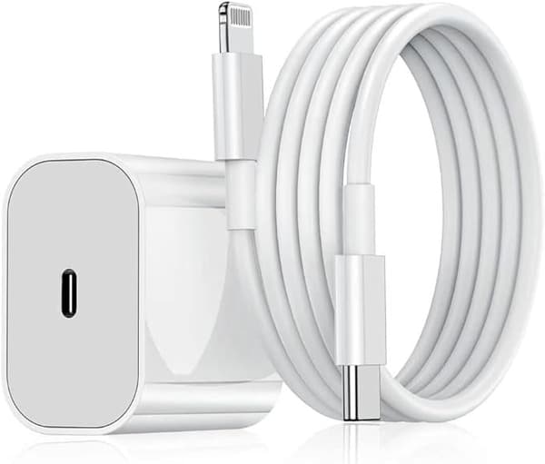 iPhone-sovitinlaturi + kaapeli 20 W USB-C-pikalaturi