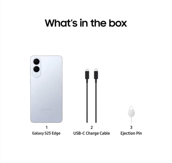Samsung S25 Edge 5G - 256GB - RAM 12 GB, Titanium Icyblue