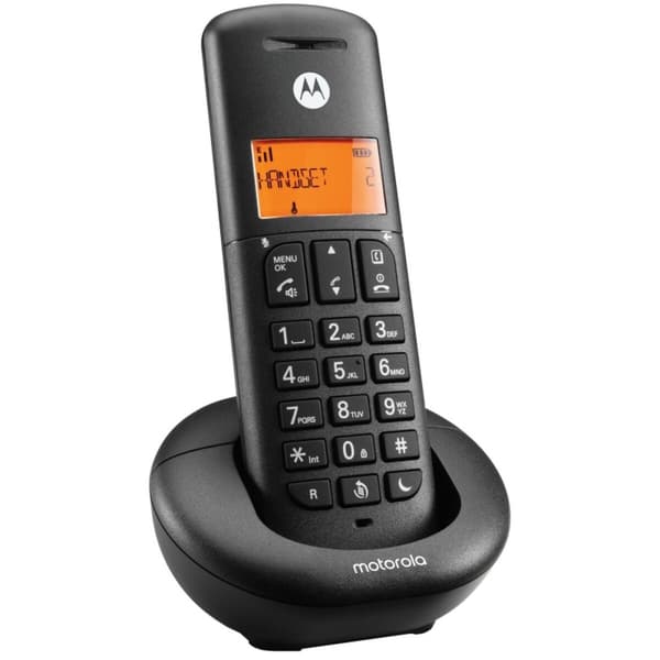 Mobiltelefon til ældre mennesker Motorola Sort