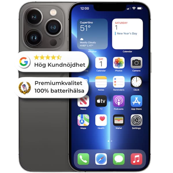 iPhone 13 Pro Max 128GB 100% Akun kunto Kuin uusi Musta