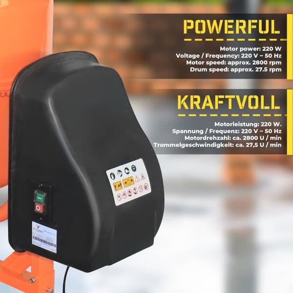 Timbertech Elcementblander 70L 220W Justerbar vippevinkel 2 hjul Perfekt til