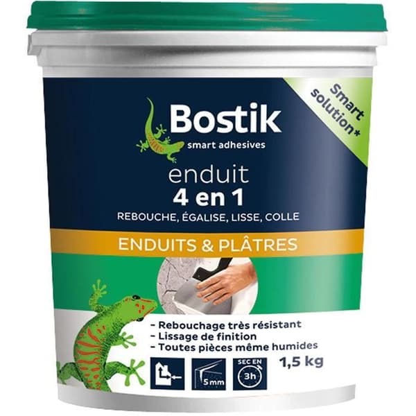 4 i 1 multifunktionsbeläggning - BOSTIK - 1,5 kg pasta - Vit - Inredning