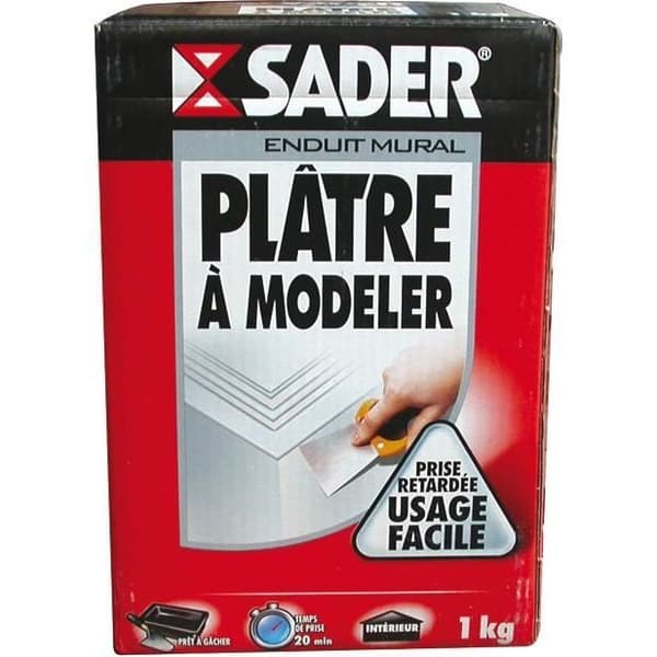 SADER modelleringsgips - 1 kg - Fördröjd inställning - Interiör VOC A+