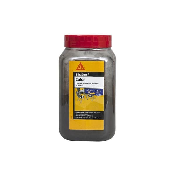 Pulverfärgning - SIKA - SikaCem Color - Svart - 700g - Cement, kalk, gips