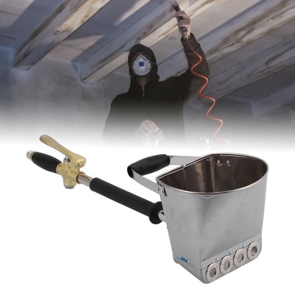 DUOKON sprutpistol för cementbruk - Vit - För väggar - 4 hål - Sprayavstånd 40 mm