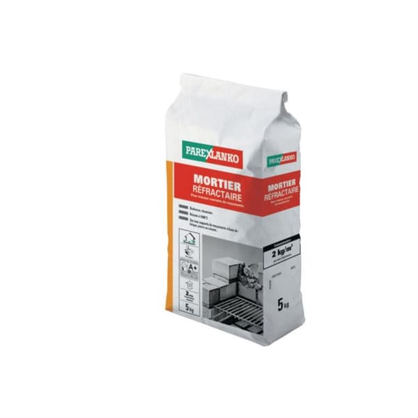 Refräktärbruk - Ej specificerat - 5kg - Vit - Färdig att använda - Utomhus