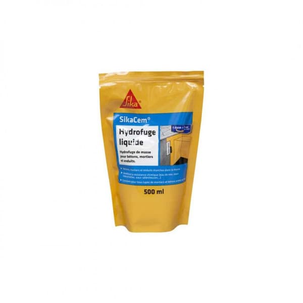 Massvattenavvisande - SIKA - SikaCem Liquid Water Repellent - 500ml - Vit - Utomhusbruk