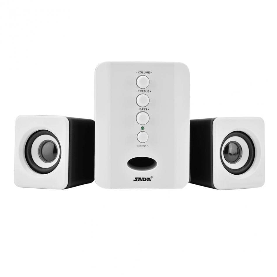 SADA D-202 Stereo Högtalare med Subwoofer, Vit
