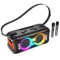 Miniatyrbild 4 av 8: Hoco Trådlös Högtalare Med 2xTrådlösa Mikrofoner LED 60W (Karaoke Set) HA9